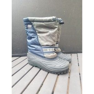 Sorel Cub Winter snow boot 7 8 8.5 blue grey pull on insulated waterproof NY1504